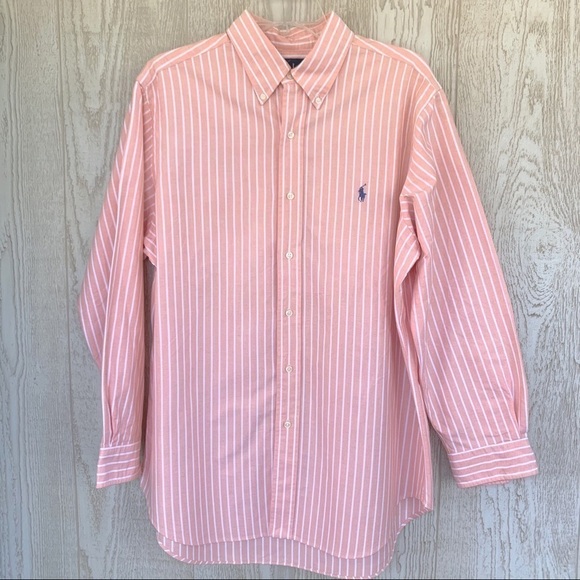 Ralph Lauren Classic Fit Striped Oxford Shirt - Picture 1 of 5